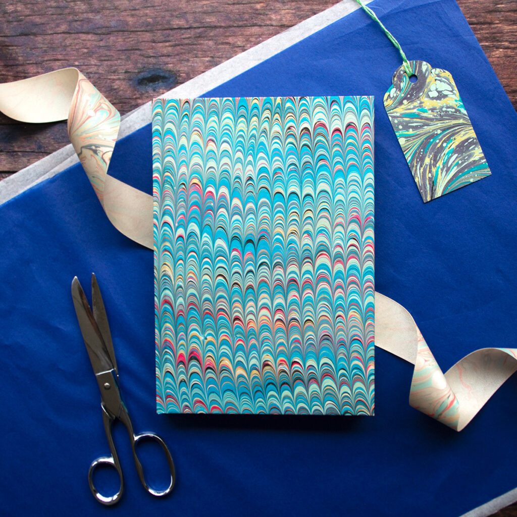 hand marbled nonpareil abalone journal