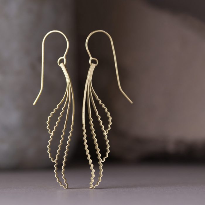 Cloud Earrings Gold-Plate or 18ct Gold by Clara Breen
