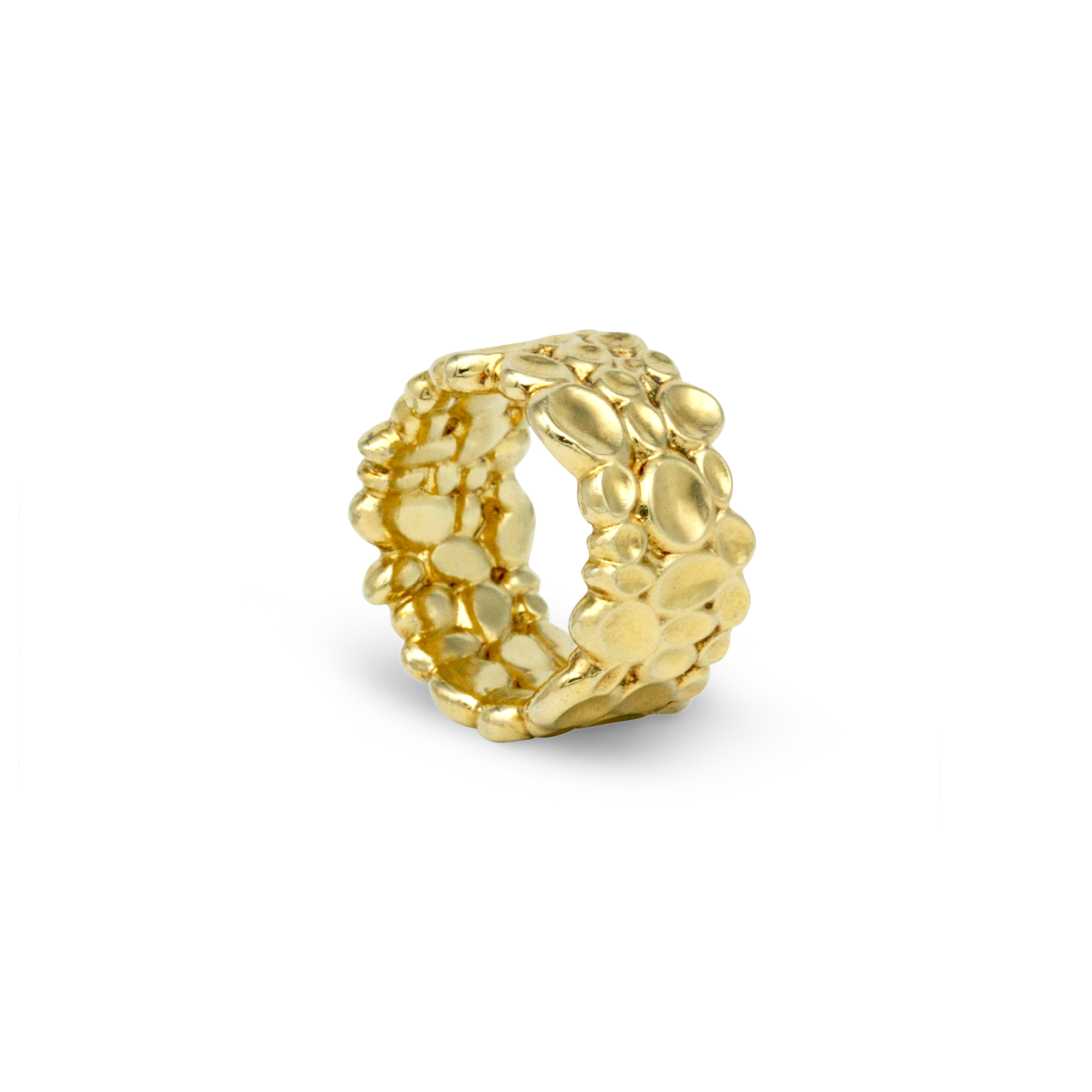 Shimmer textured wide ring Sara Gunn