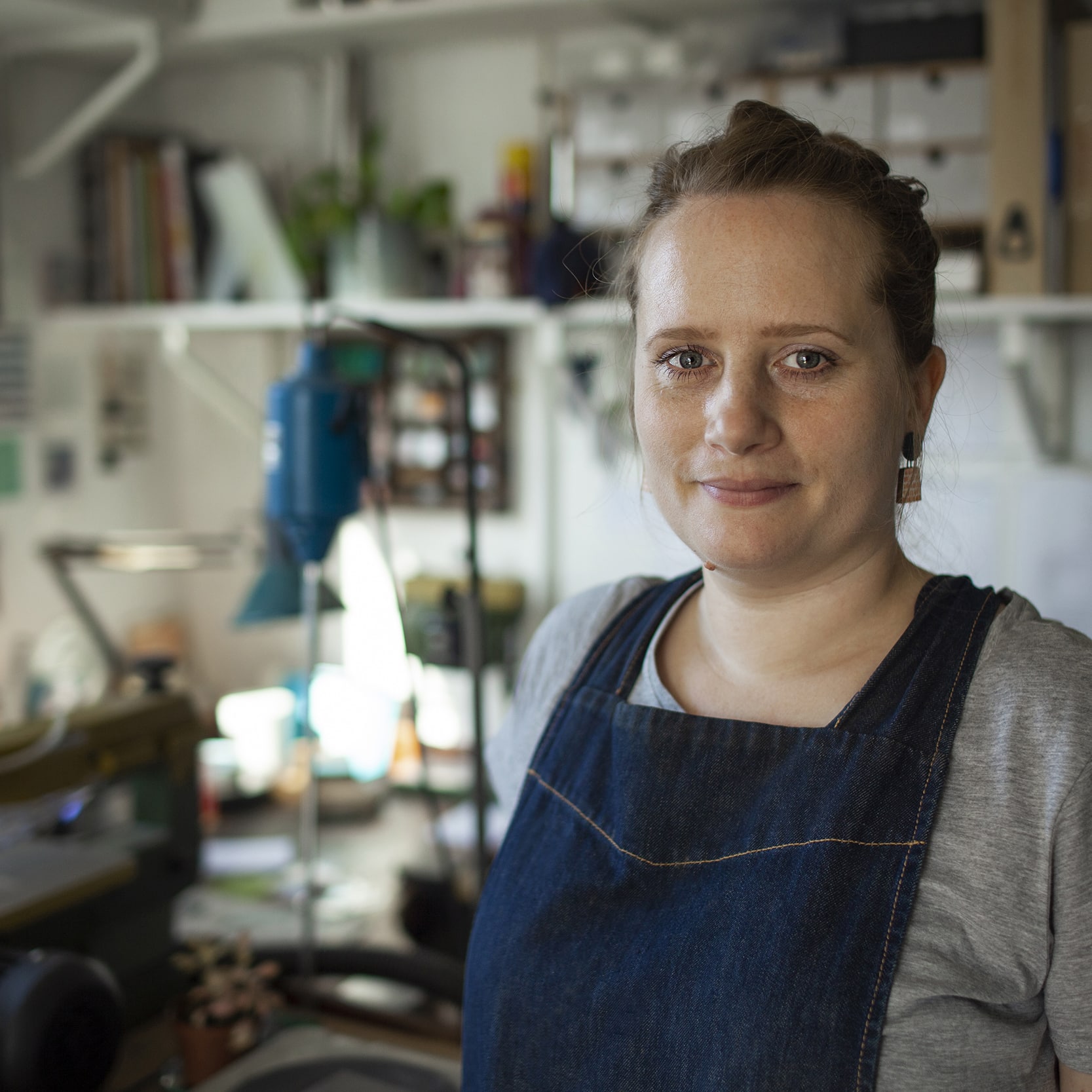 Emily in her studio