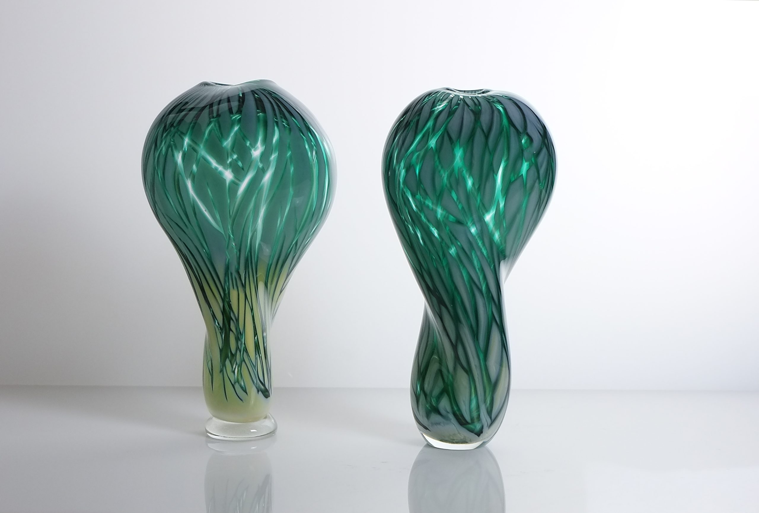 Twisted Trees by Michèle Oberdieck, unique blown glass