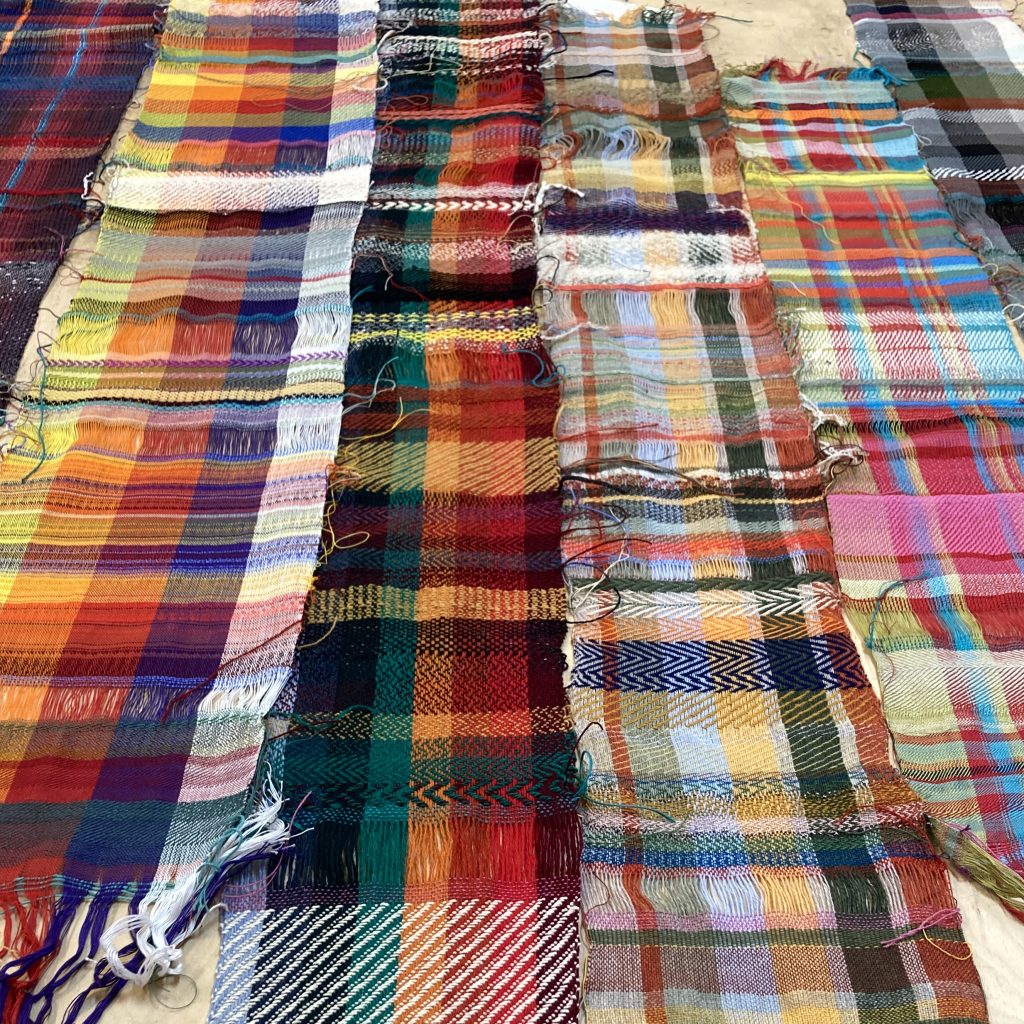 Samplers woven at a colour workshop