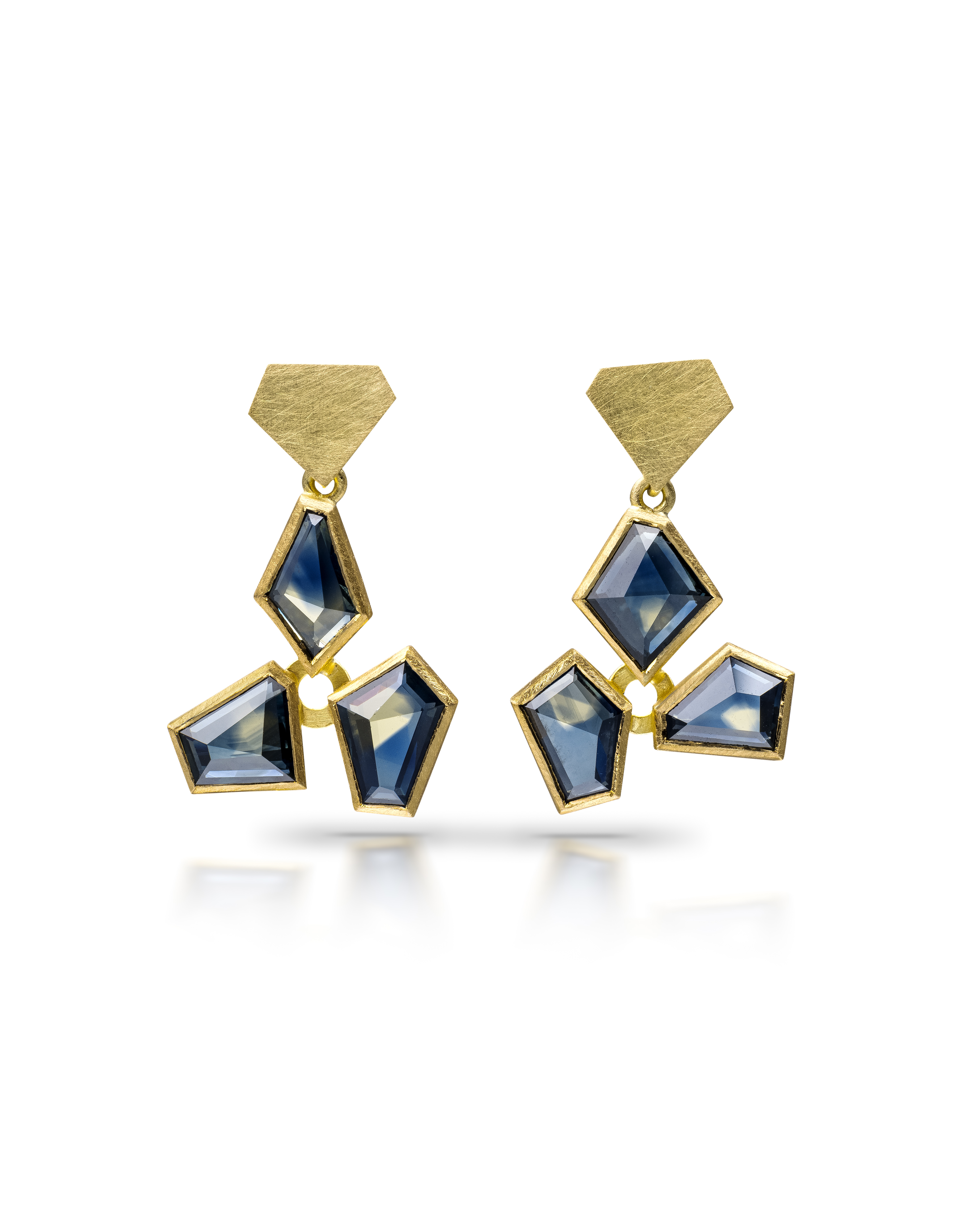 Freeform Australian Sapphire Earrings