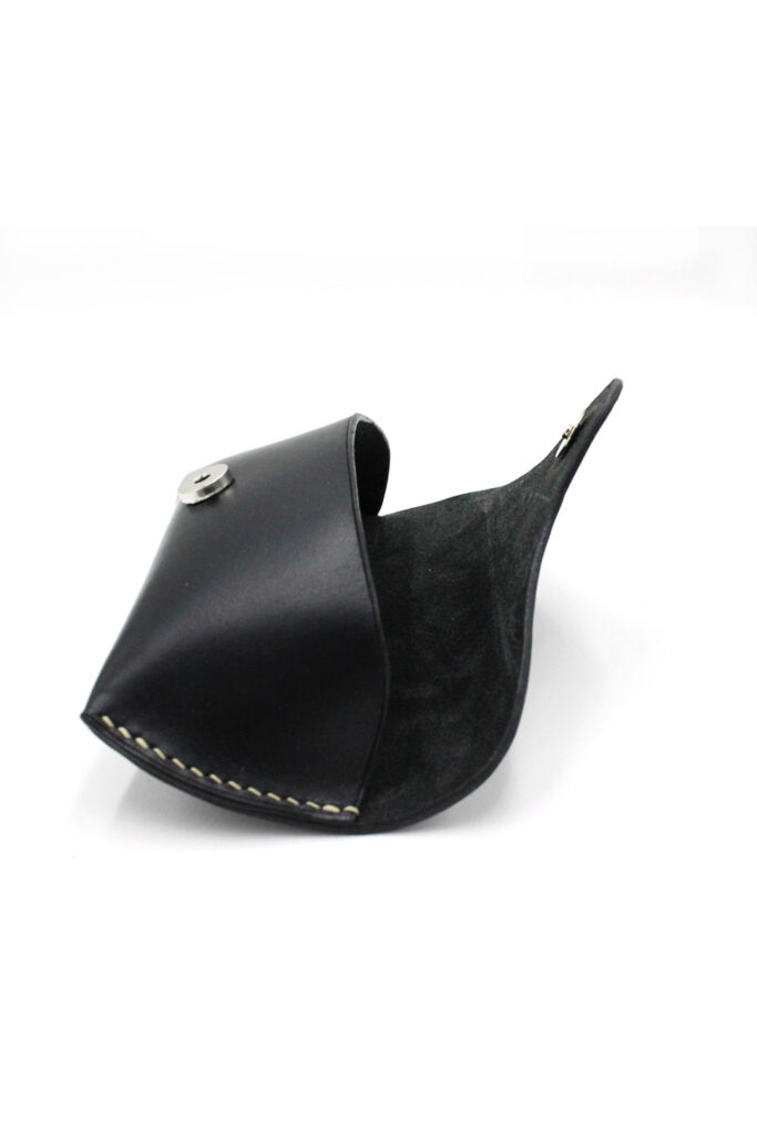 leather glasses case side view
