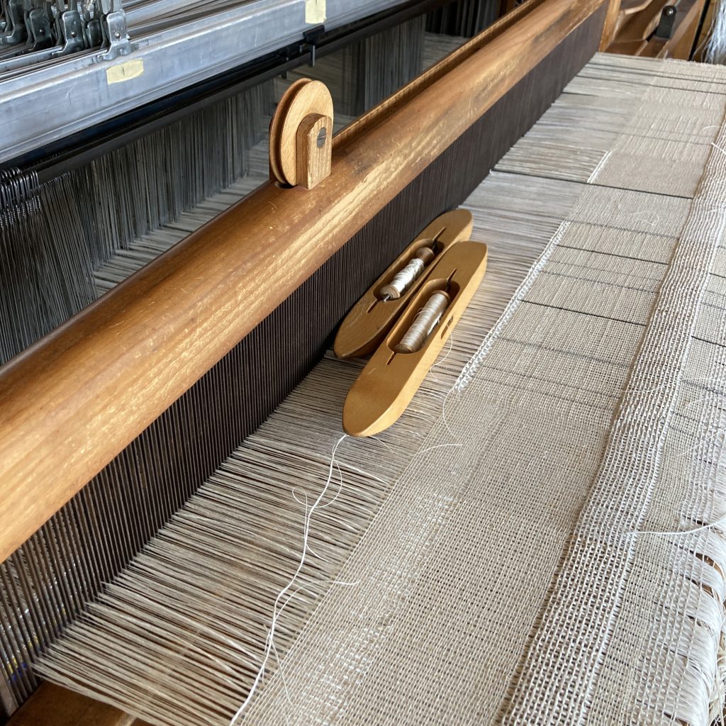 Weaving on the loom