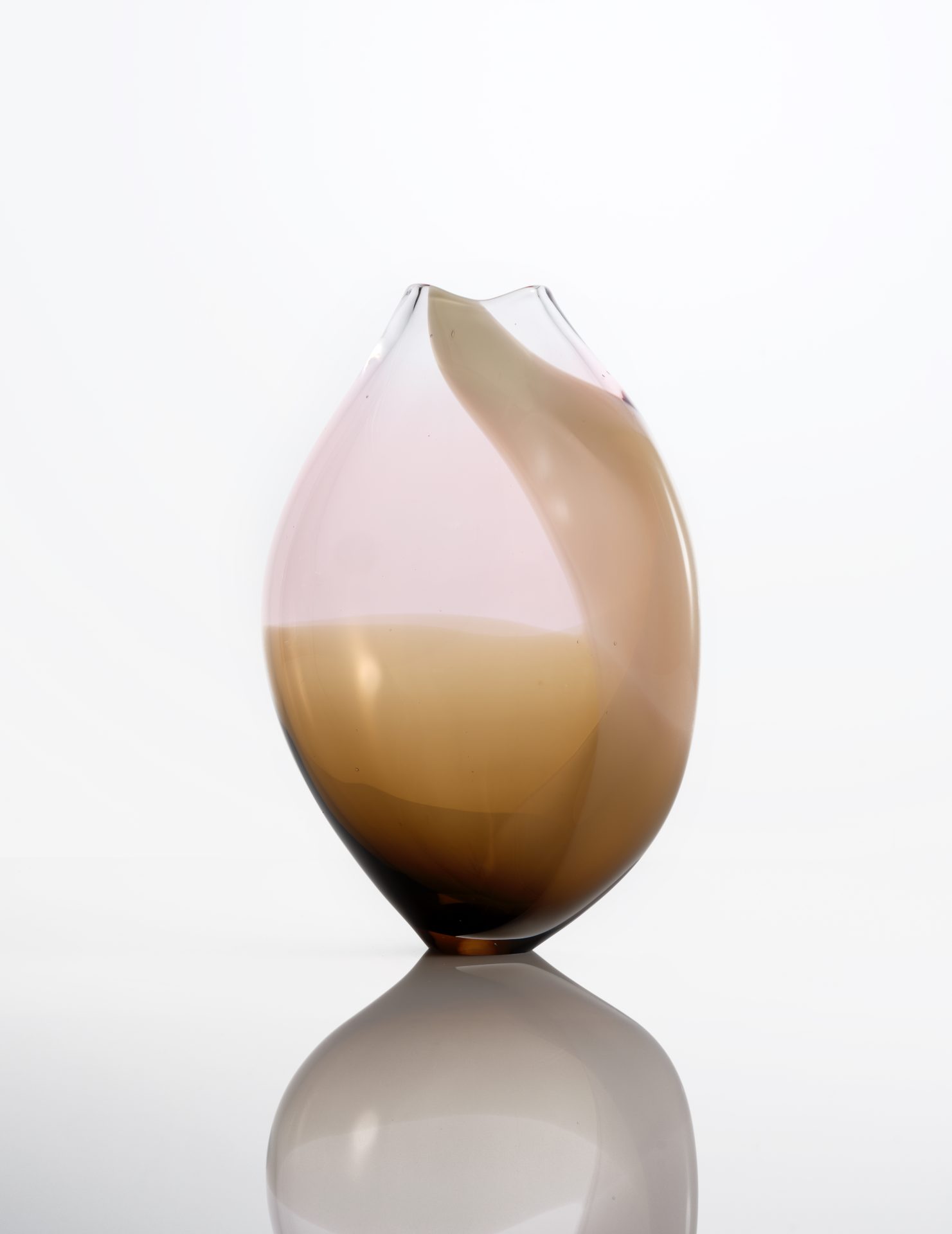 Delicate Pink Cloud by Michele Oberdieck, blown glass vessel