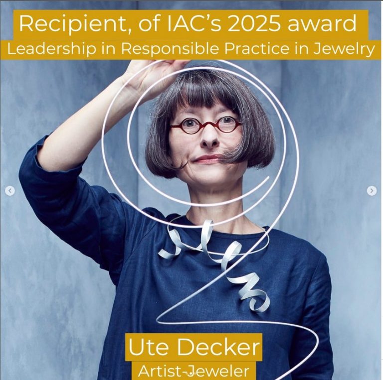 Ute Decker honoured with Award for Responsible Jewelry Leadership at Initiatives in Arts and Culture (IAC) 15th Gold + Diamond Conference In New York 2025