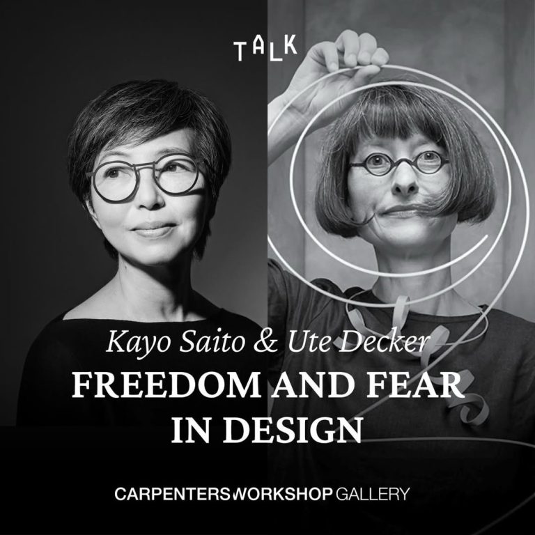 Carpenters Workshop Gallery is hosting an evening with renowned jewellers Kayo Saito and Ute Decker, in conversation with Melanie Grant.