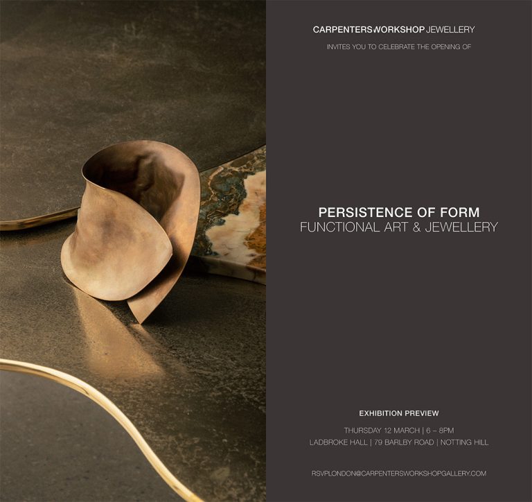 Ute Decker featured in Persistence of Form: Functional Art & Jewellery, Carpenters Workshop Gallery, London