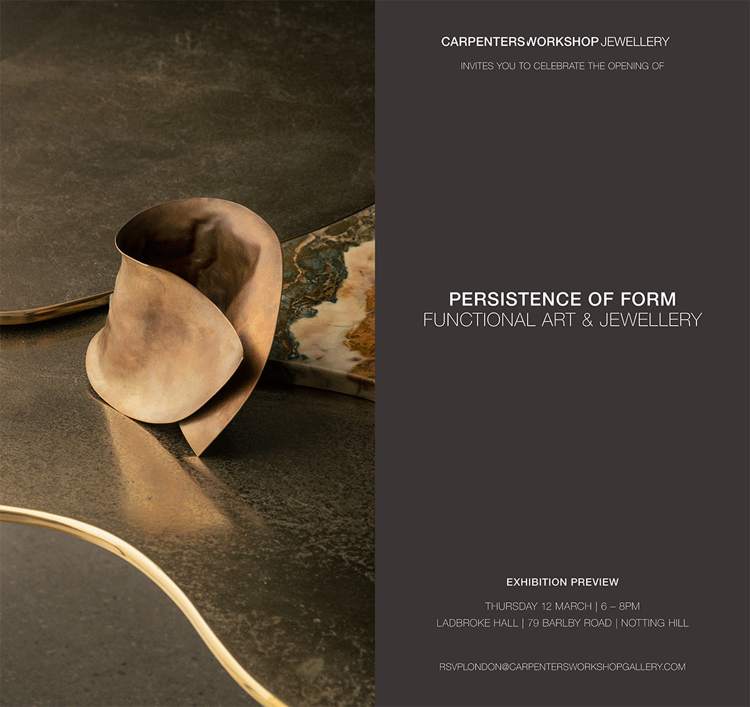 Ute Decker featured in Persistence of Form: Functional Art & Jewellery, Carpenters Workshop Gallery, London